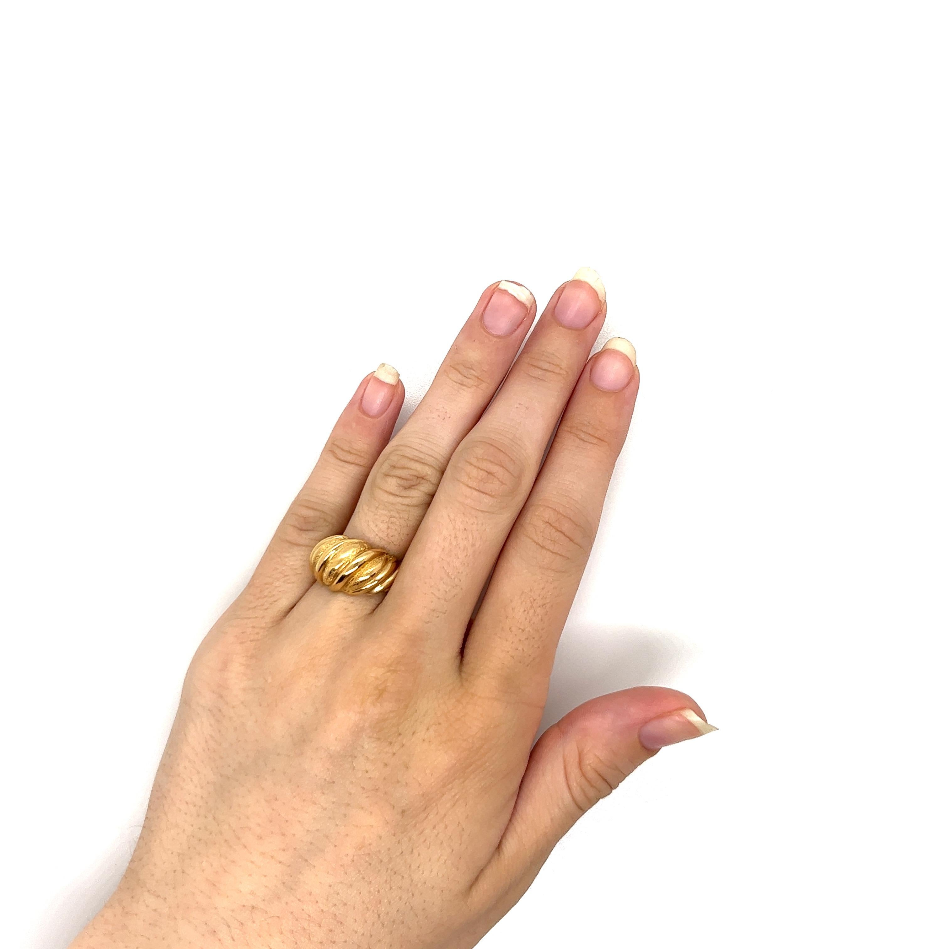 14k gold shrimp ring
