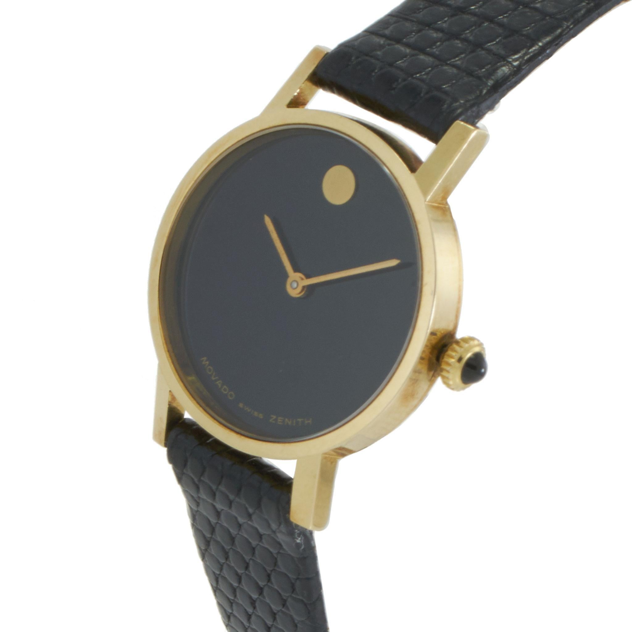 Femenino o masculino Reloj de museo vintage Movado/Zenith de 14 quilates de los años 80 - cuerda manual en venta