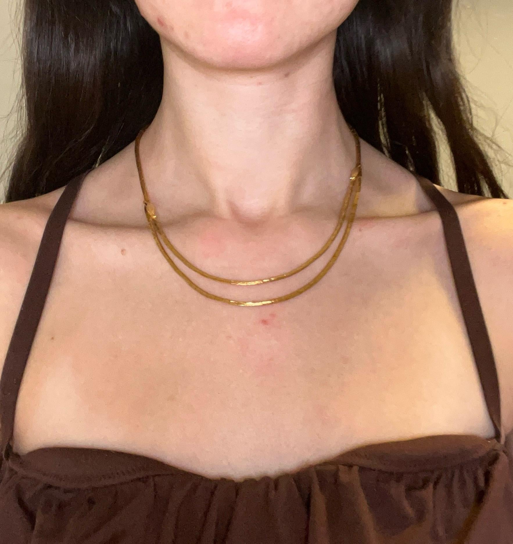 omega gold necklace