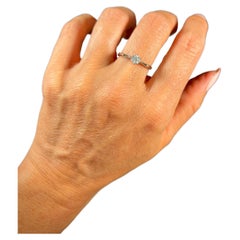 Retro 1980’s 18ct White Gold, Diamond Single Stone Engagement Ring