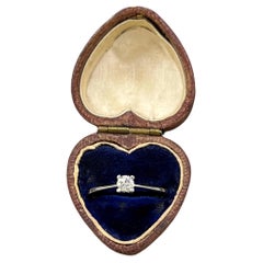 Vintage 1980’s 18ct White Gold, Diamond Single Stone Engagement Ring