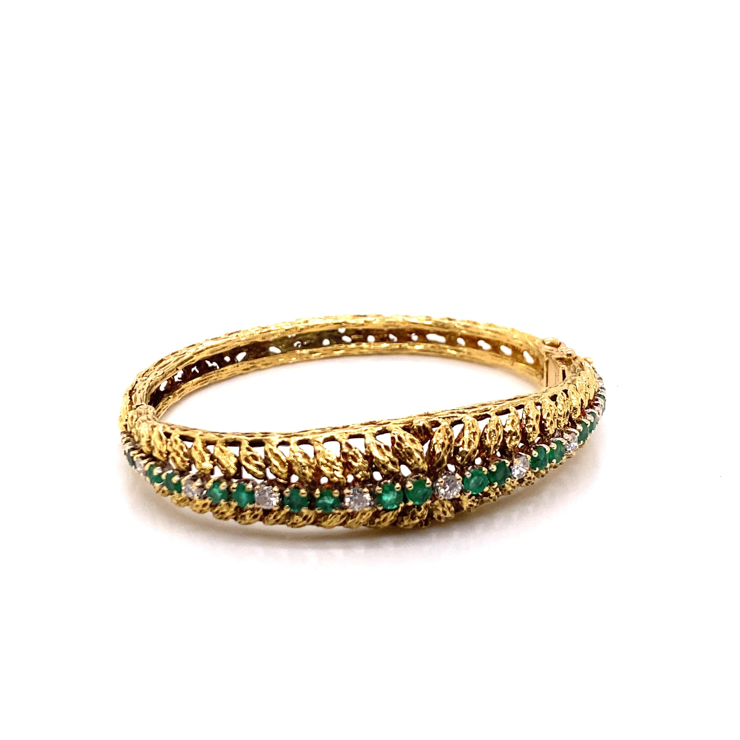 diamond and emerald bangles