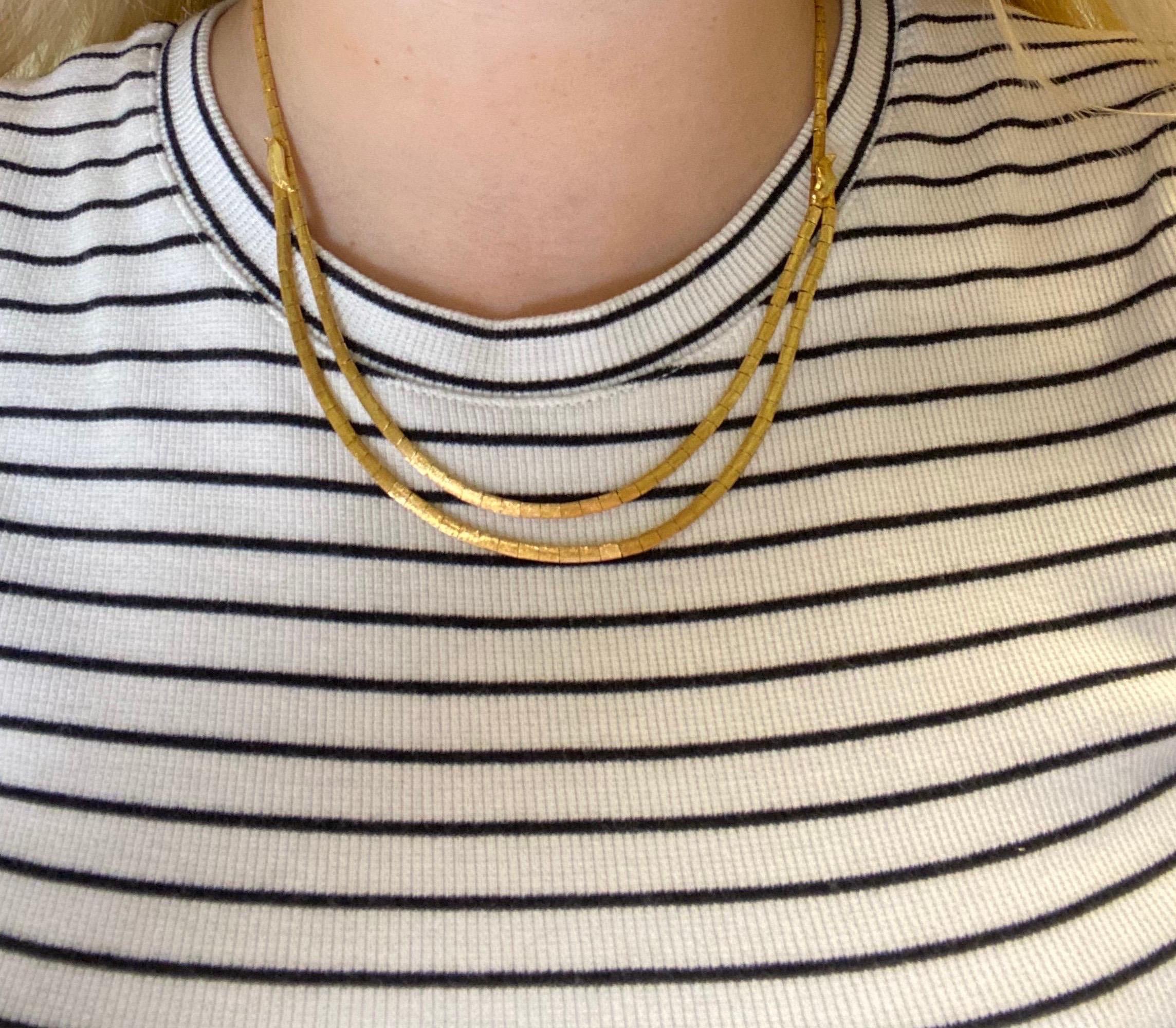 omega gold necklace
