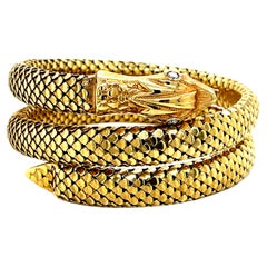 Pulsera y Brazalete Vintage de Oro Amarillo de 18k de los años 80