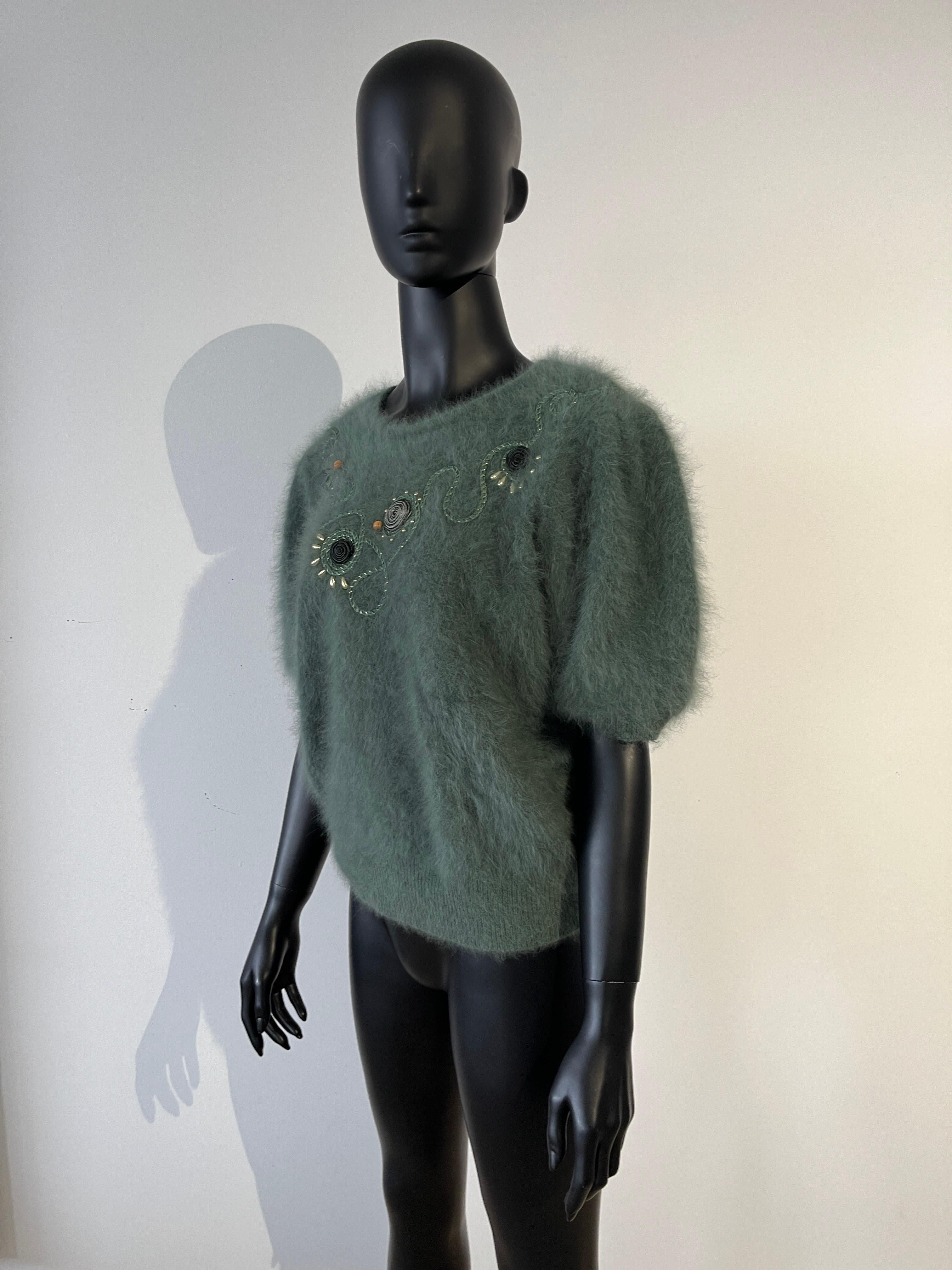 Vintage 1980’s beaded angora Jumper 1