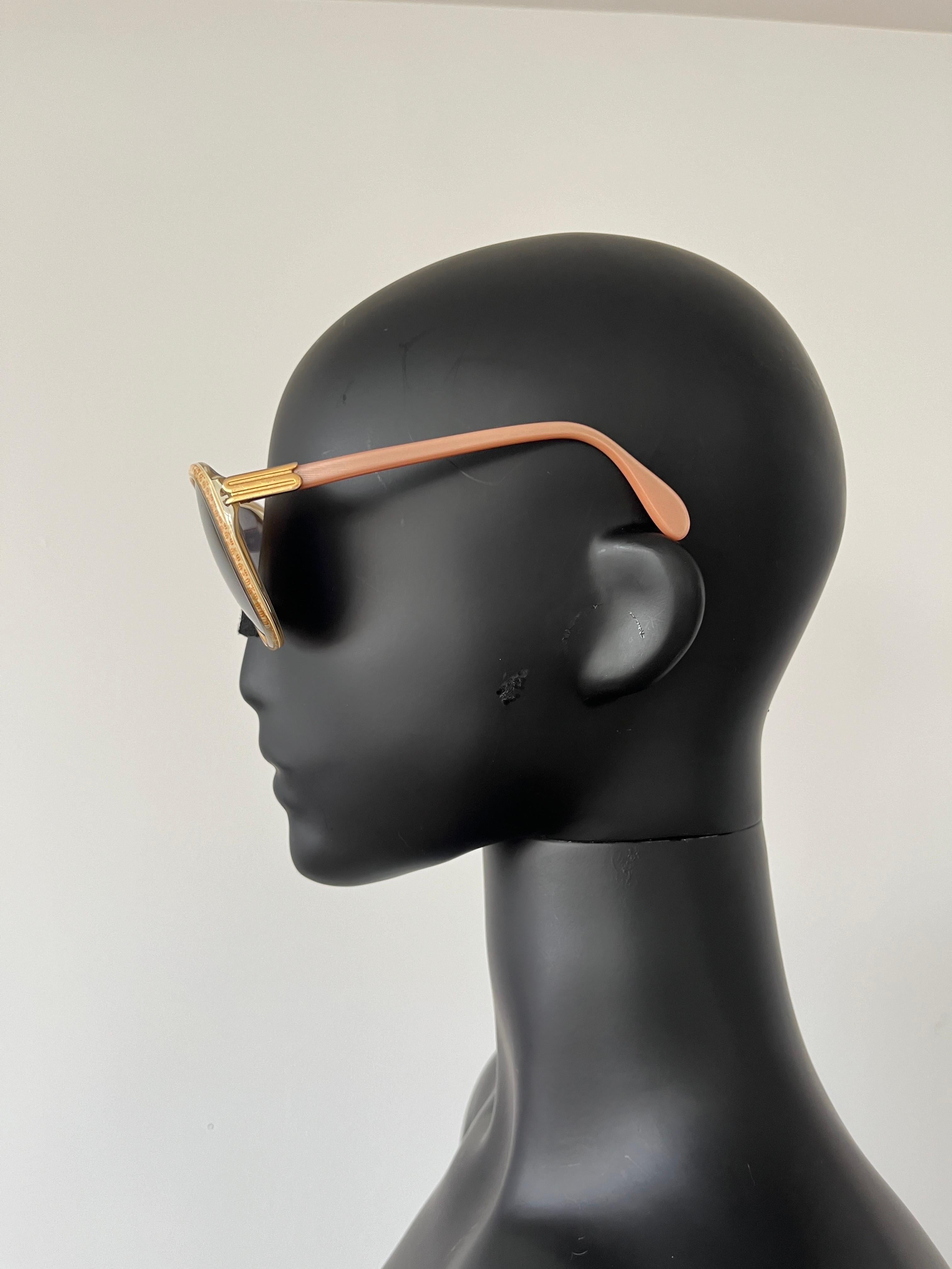 Vintage 1980’s 2 tone apricot sunglasses by Silhouette For Sale 3