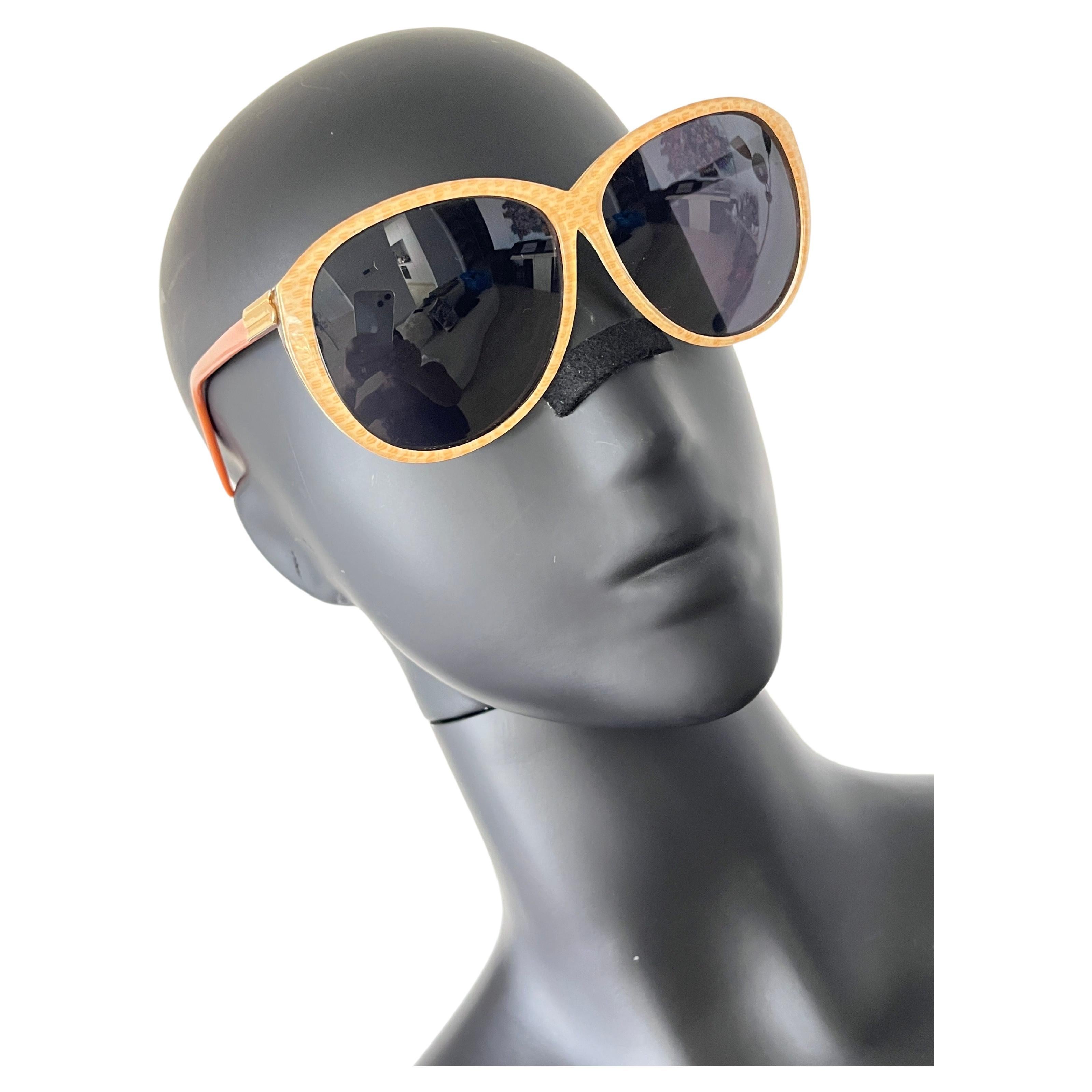 Vintage 1980’s 2 tone apricot sunglasses by Silhouette For Sale