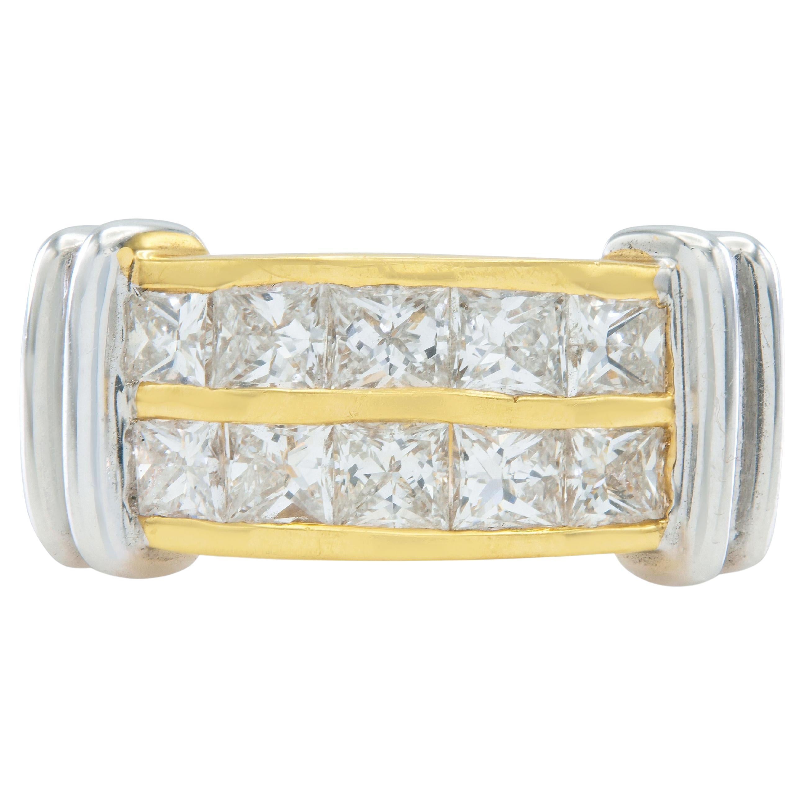 Vintage 1980er Jahre 2,00 Karat Diamanten im Prinzessinnenschliff Ring