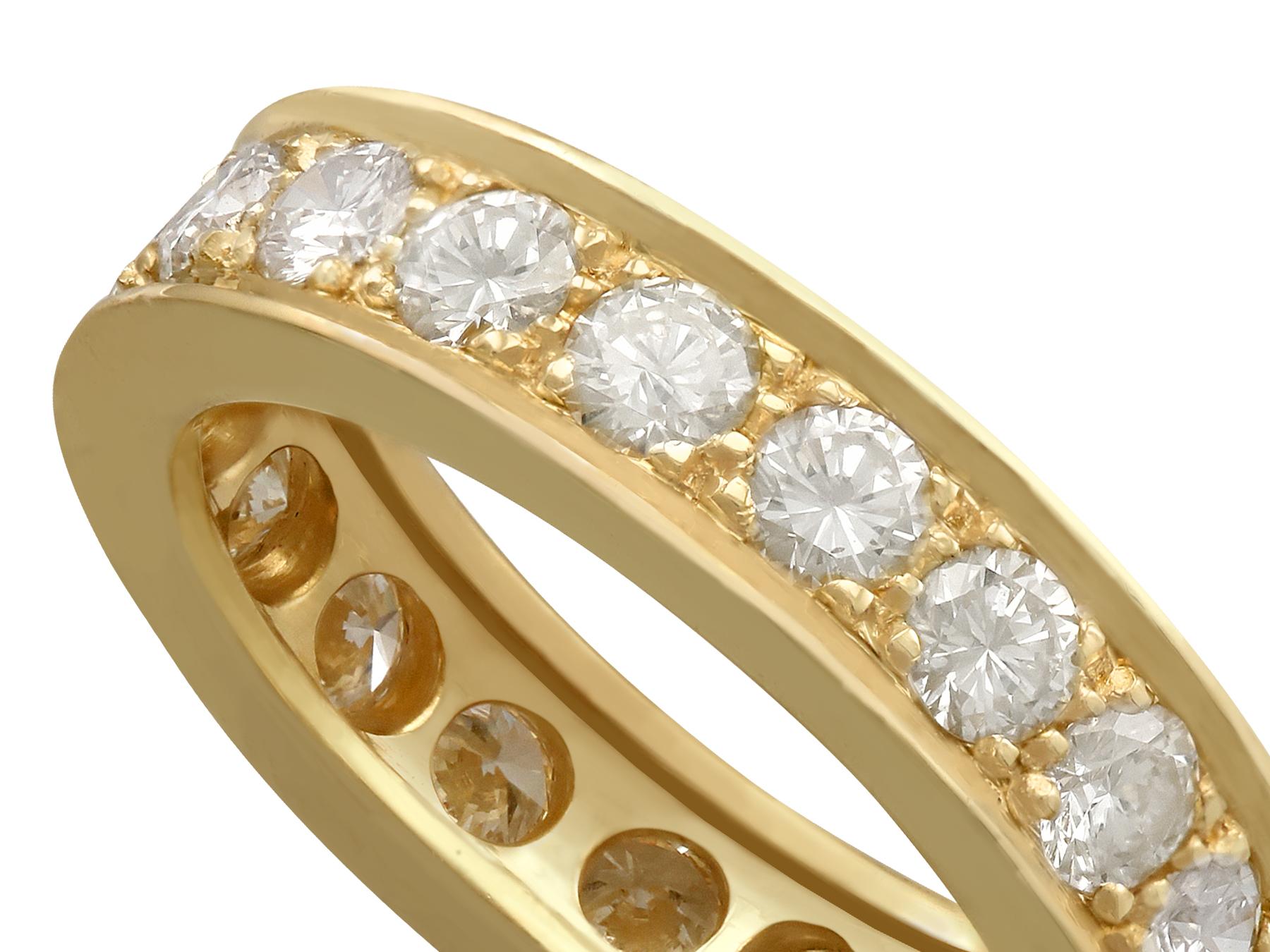 2.22 Carat Diamond and Yellow Gold Full Eternity Ring In Excellent Condition In Jesmond, Newcastle Upon Tyne