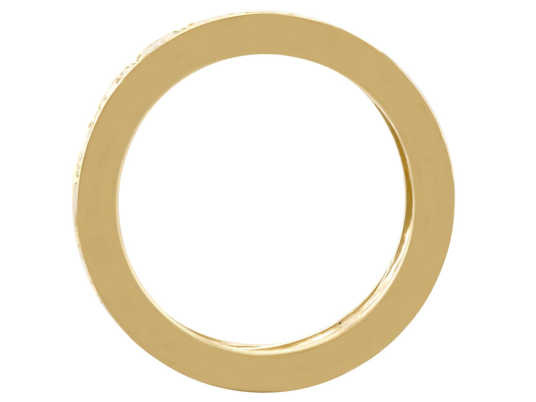 Women's or Men's 2.22 Carat Diamond and Yellow Gold Full Eternity Ring