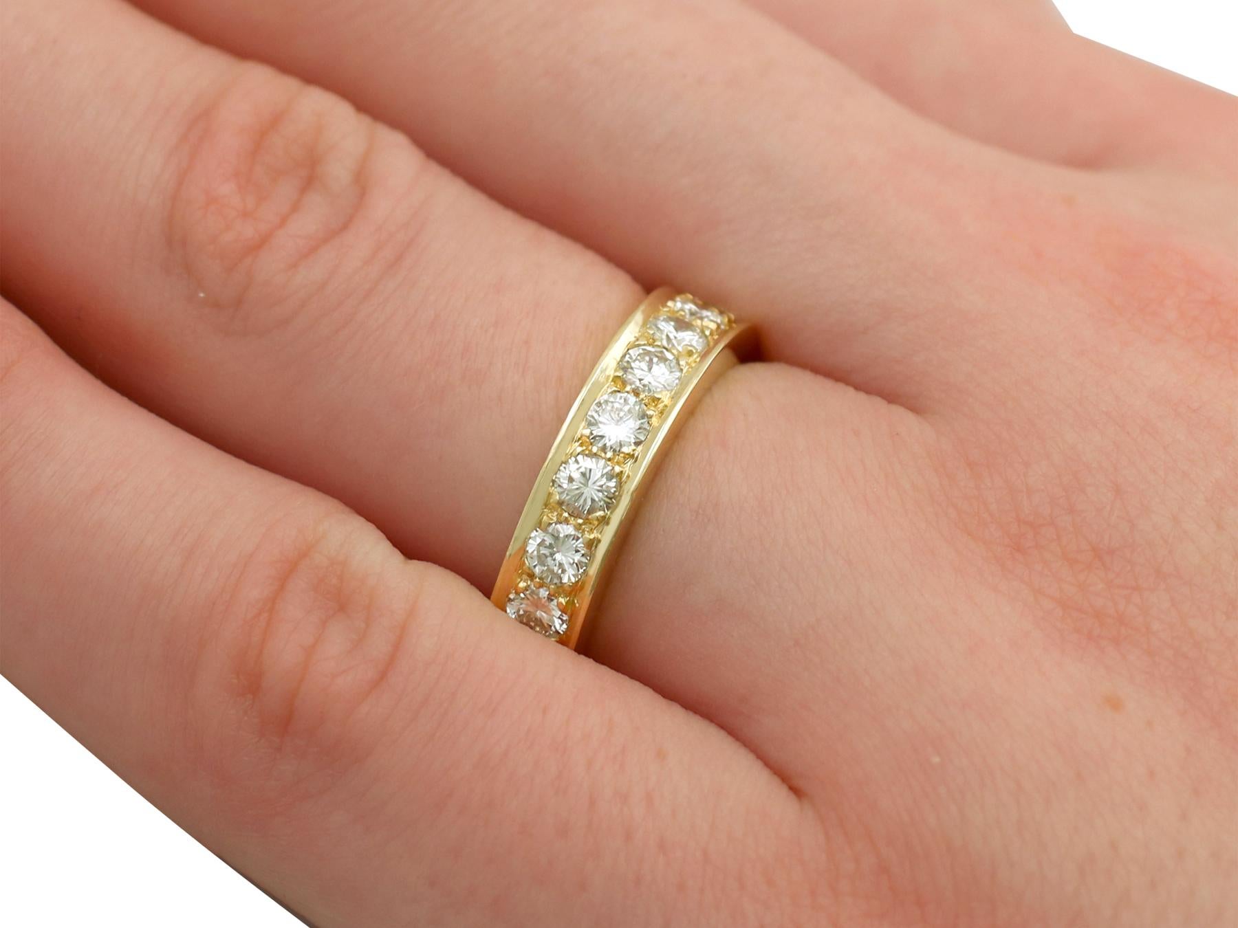 2.22 Carat Diamond and Yellow Gold Full Eternity Ring 2