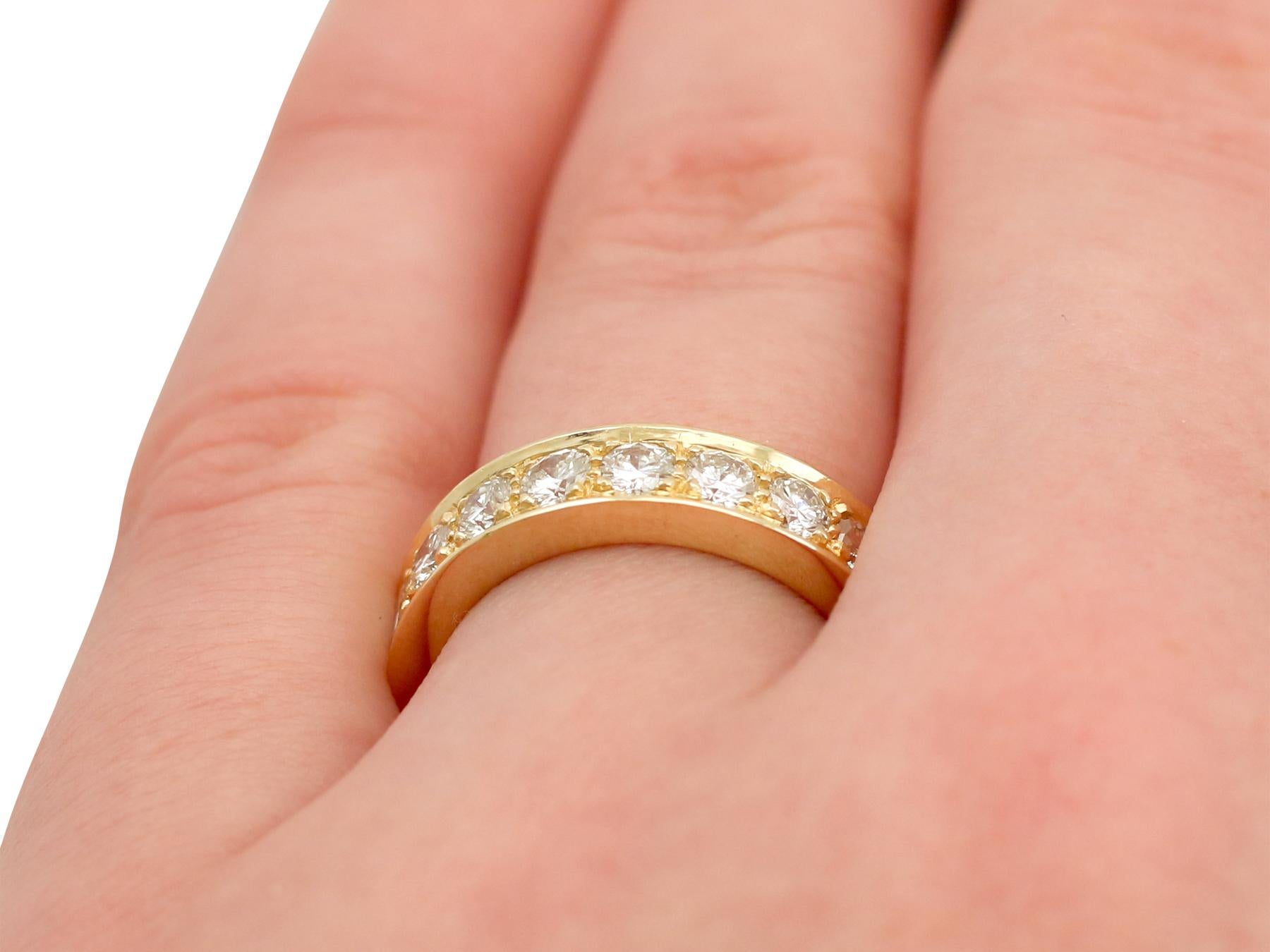 2.22 Carat Diamond and Yellow Gold Full Eternity Ring 3