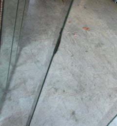 Vintage 1980s 3 Panel Beveled Mirrored Screen Room Divider