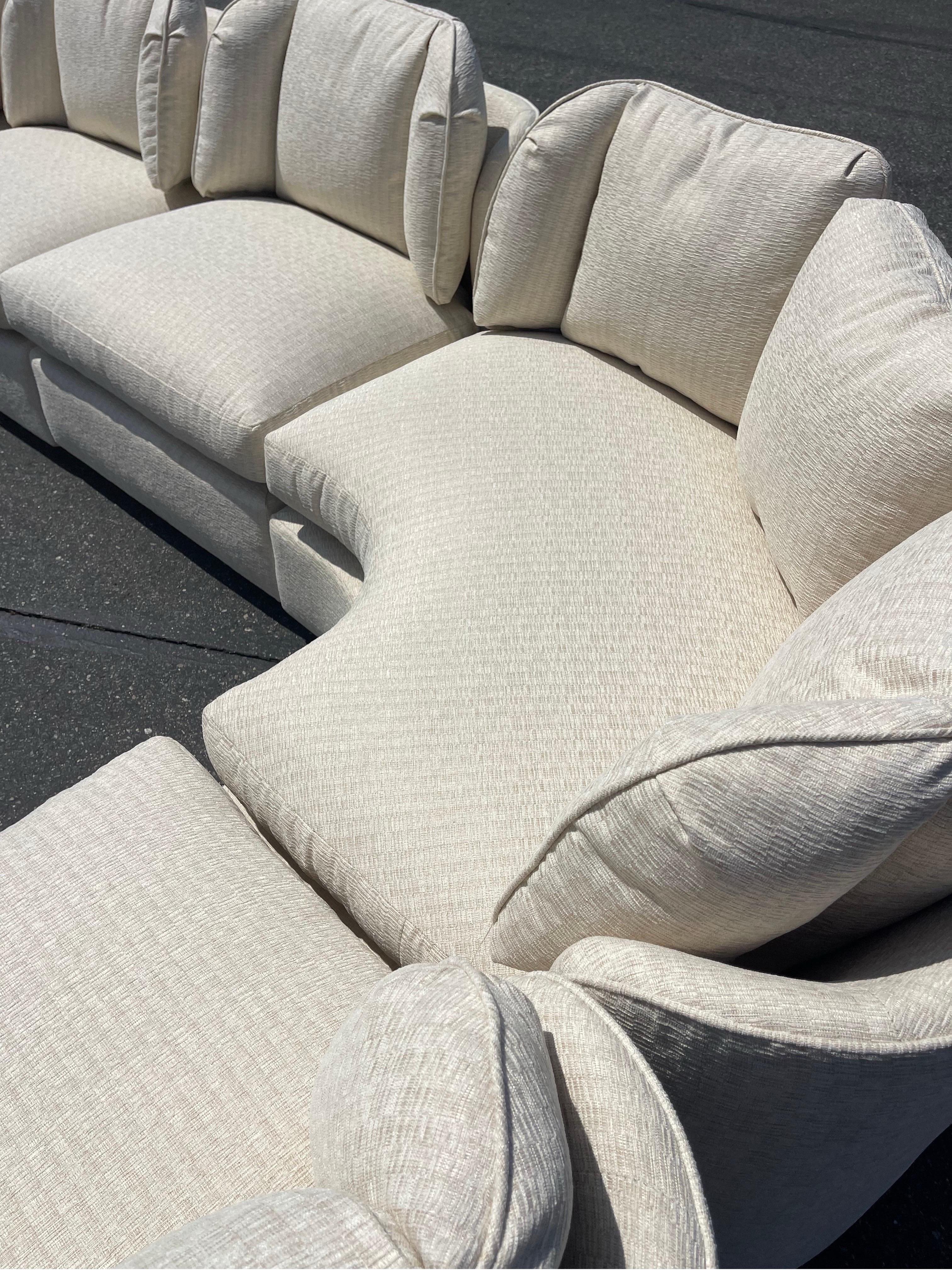 Vintage 1980s 6 Piece Henredon Folio 500 Modular Sectional Sofa 5