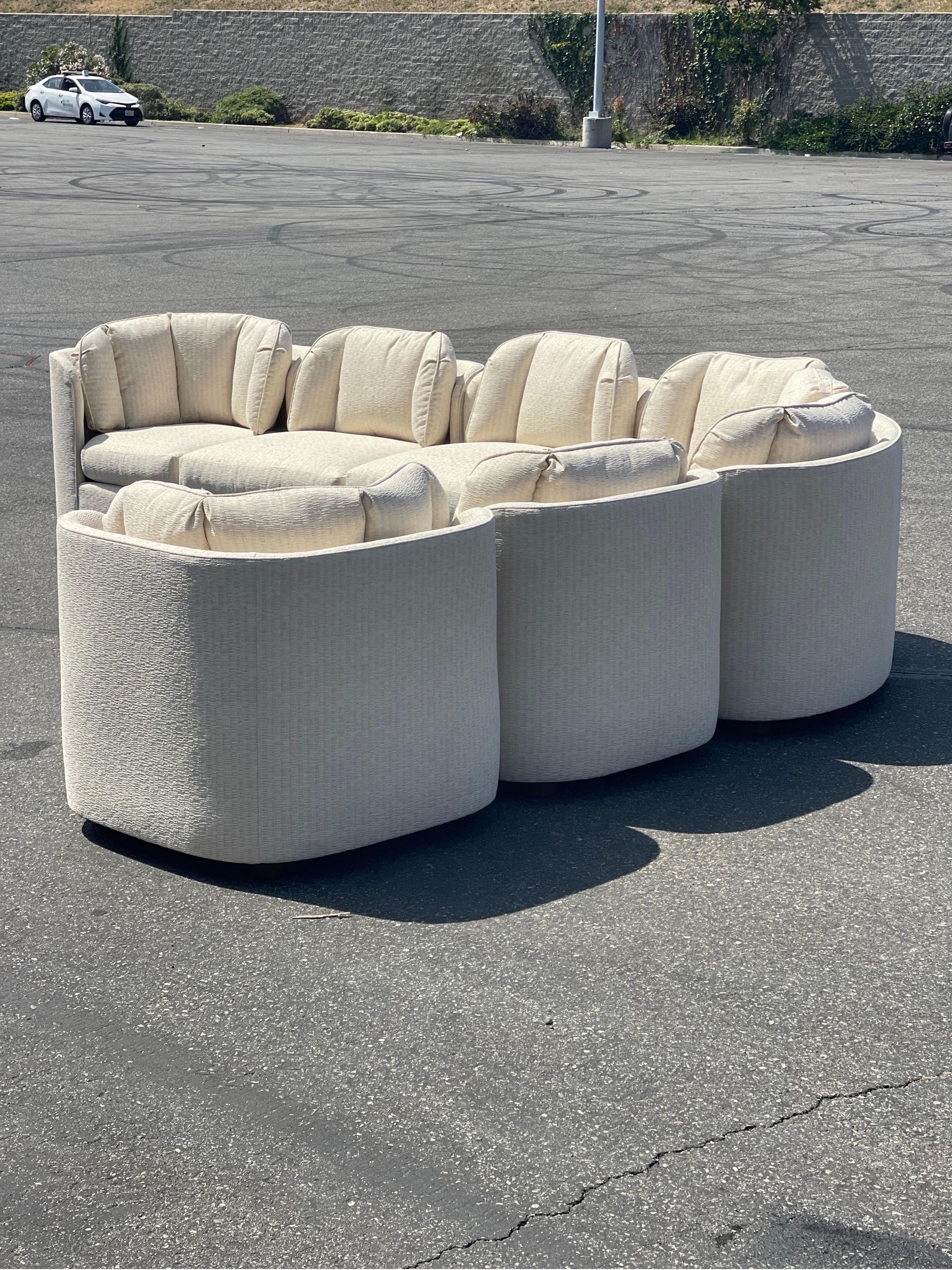 Vintage 1980s 6 Piece Henredon Folio 500 Modular Sectional Sofa 3