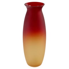 Vintage 1980s-90s Glass Vase Man. Barbini Murano