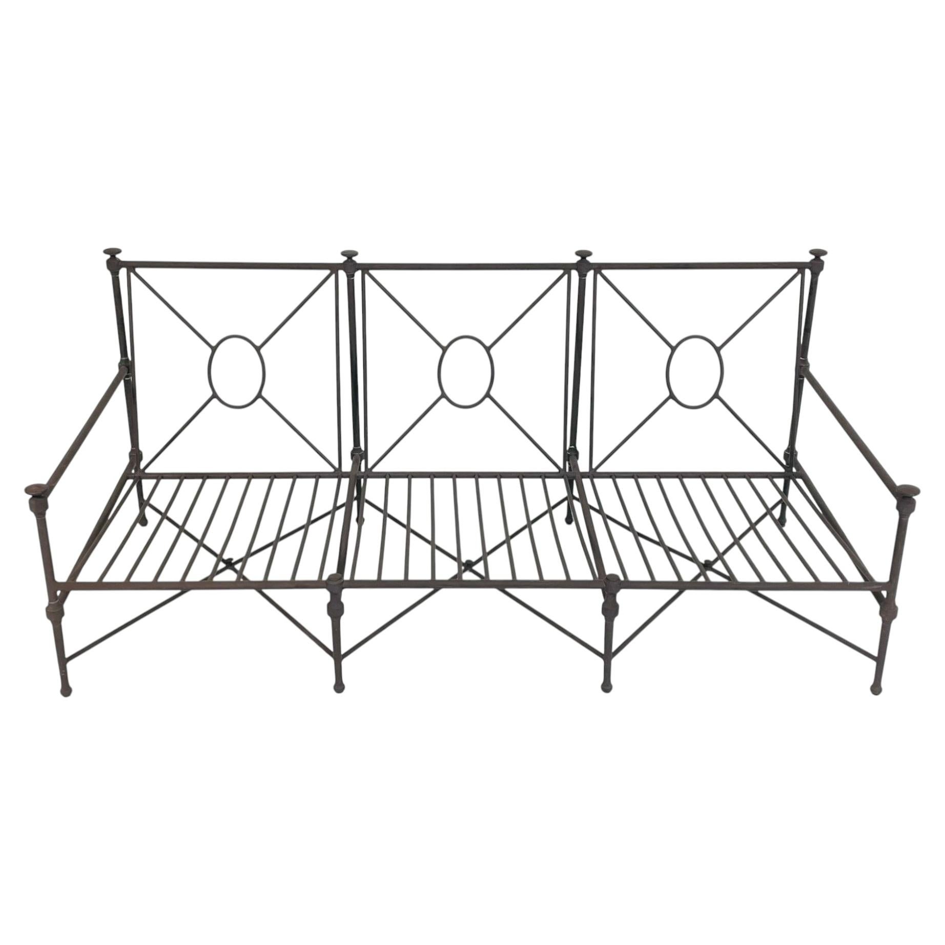 Stunning Aluminum Outdoor Sofa by Restoration Hardware, Modern Seating
