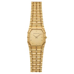 Vintage 1980s Audemars Piguet Bamboo 2508 18K YG Glitter Dial Manual 27mm