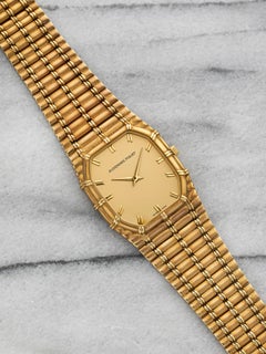 Vintage 1980s Audemars Piguet Bamboo 2508 18K YG Manual Champagne Dial