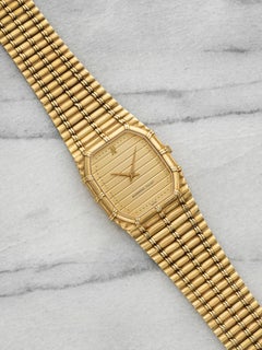 Vintage 1980s Audemars Piguet Bamboo 56205 18K YG Champagne Dial Quartz 27mm