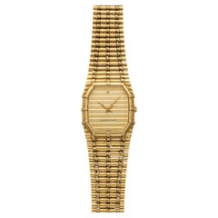 Vintage 1980s Audemars Piguet Bamboo 56205 18K YG Champagne Dial Quartz 27mm