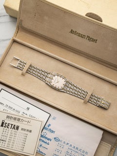 Vintage 1980s Audemars Piguet Bamboo 5620CA Two-Tone Gold Quartz Grey Dial