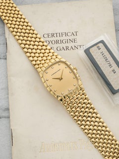 Audemars Piguet Cobra 14126.791 vintage des années 1980, or jaune 18 carats, cadran serti de diamants, remontage manuel, 26 mm