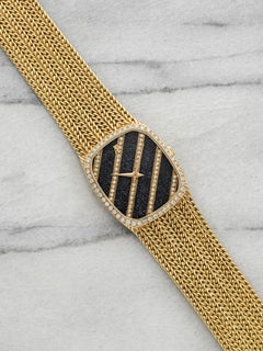 Vintage 1980s Audemars Piguet Cobra 18K YG Ferrite Diamond Dial Manual 27mm