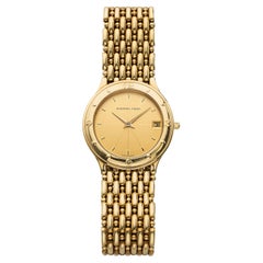 Vintage 1980s Audemars Piguet Dress 18K YG Champagne Dial Quartz 34mm