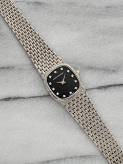 Vintage 1980s Audemars Piguet Mini Cobra 18k White Gold Manual Onyx Dial 22x24mm