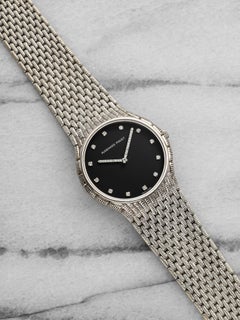 Vintage 1980 Audemars Piguet Round Cobra 18K WG Blue Diamond Dial Manual 31 mm