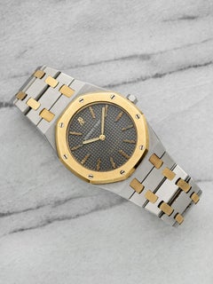 Vintage 1980 Audemars Piguet Royal Oak 56303SA Two-Tone Grey Dial Quartz 33 mm