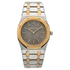 Vintage 1980s Audemars Piguet Royal Oak 56303SA Two Tone Grey Dial Quartz 33mm