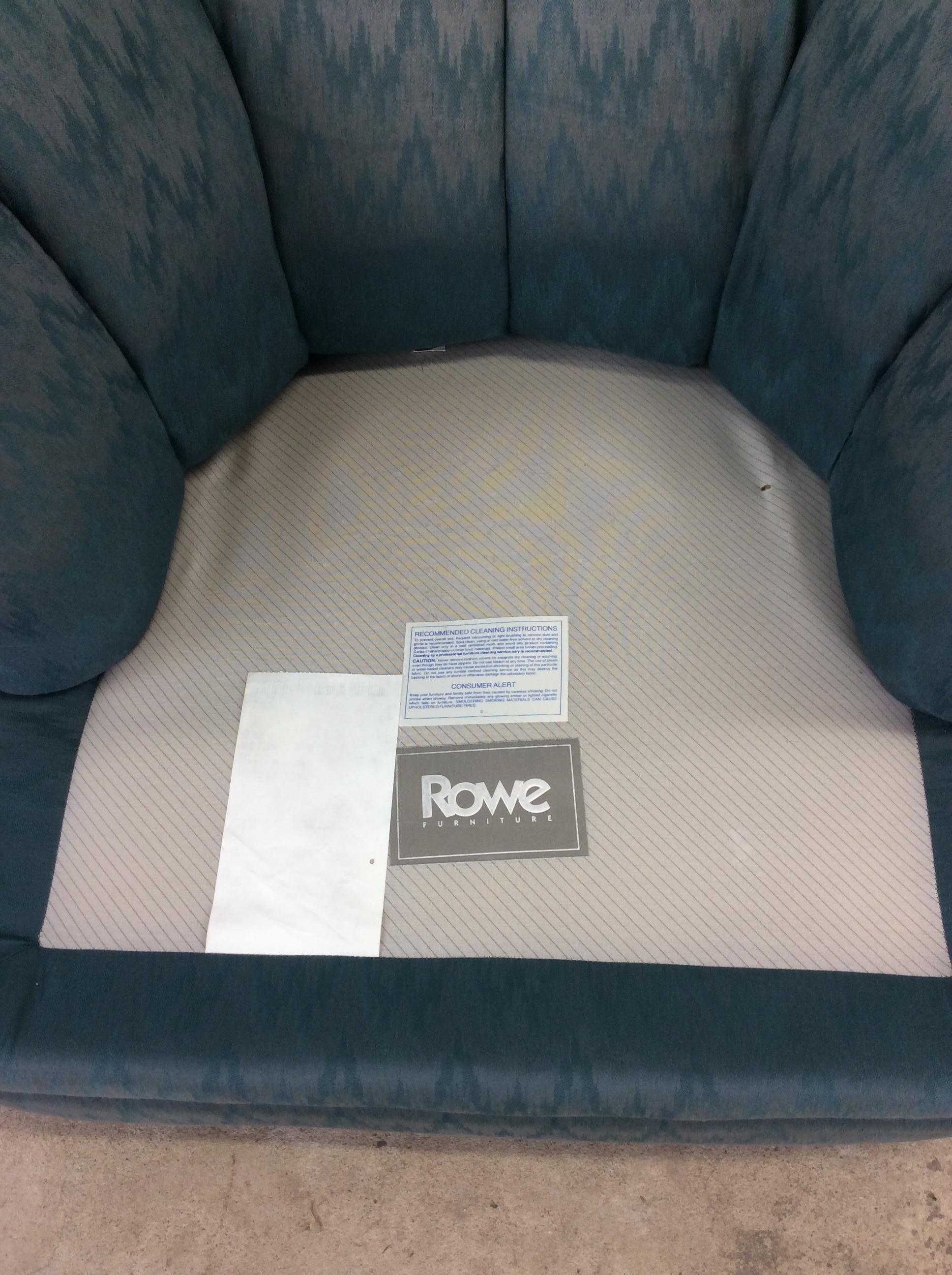 Vintage 1980s Barrel Back Club Chair by Rowe For Sale 6