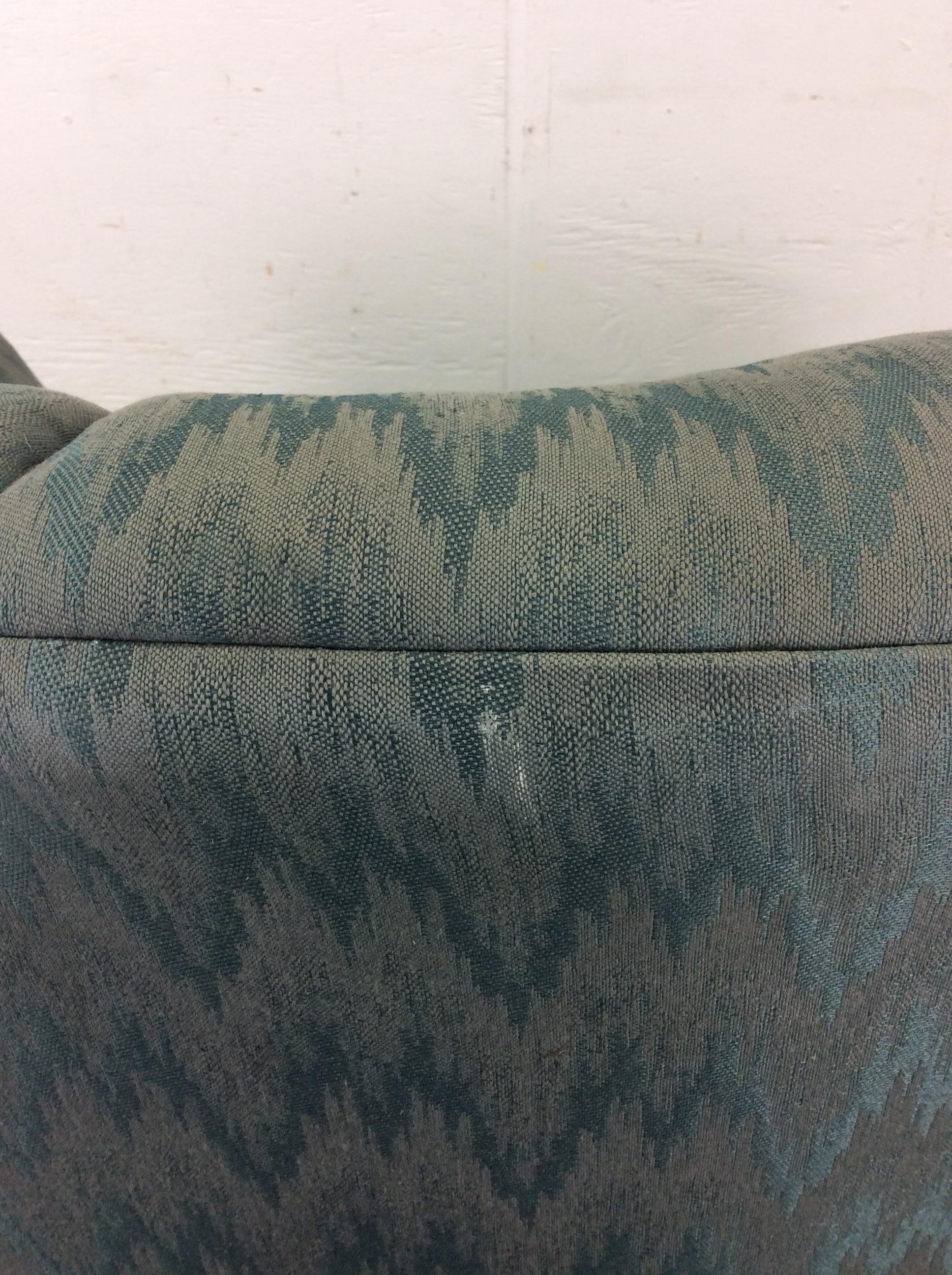Vintage 1980s Barrel Back Club Chair by Rowe For Sale 12