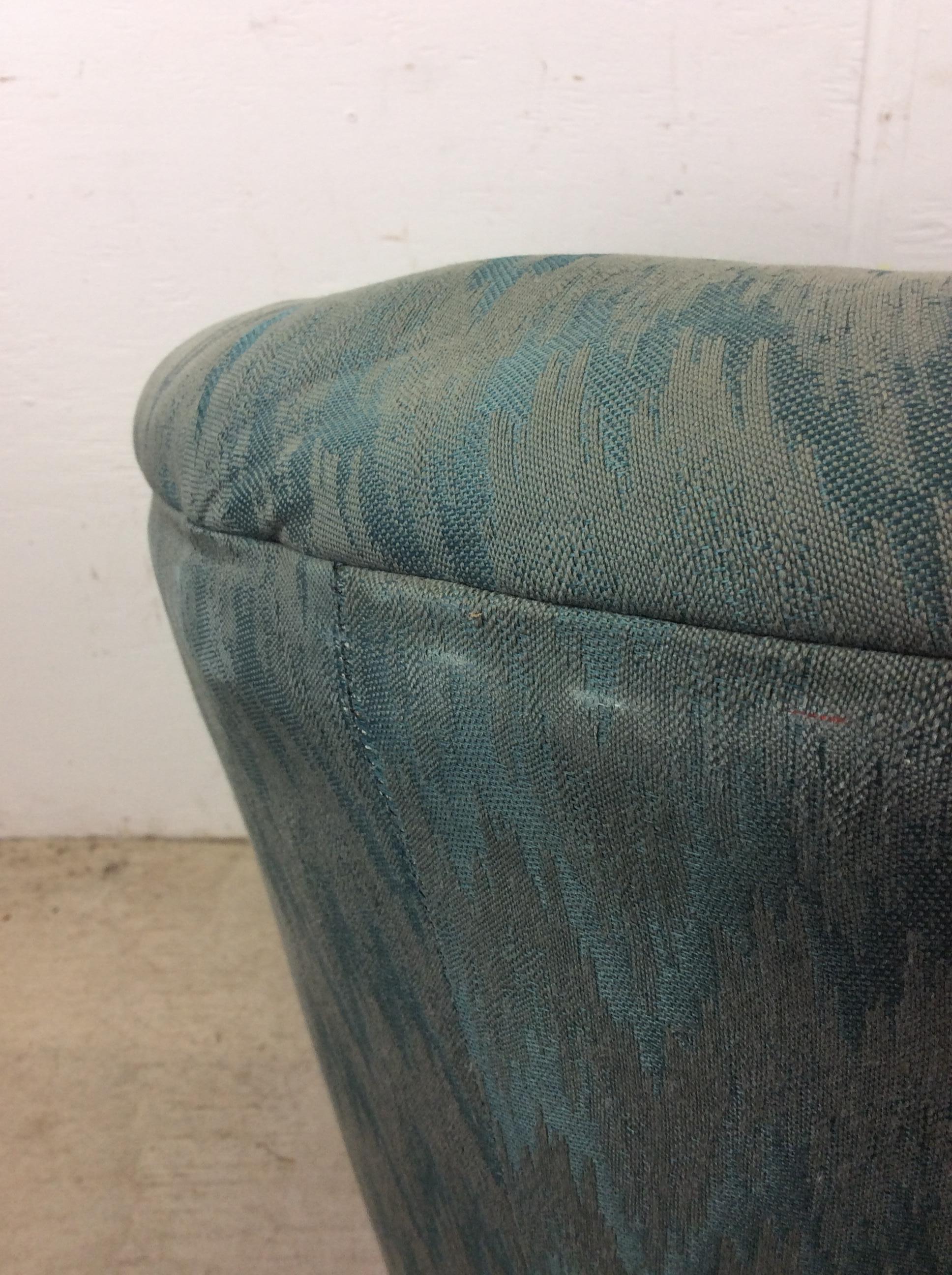 Vintage 1980s Barrel Back Club Chair by Rowe For Sale 13