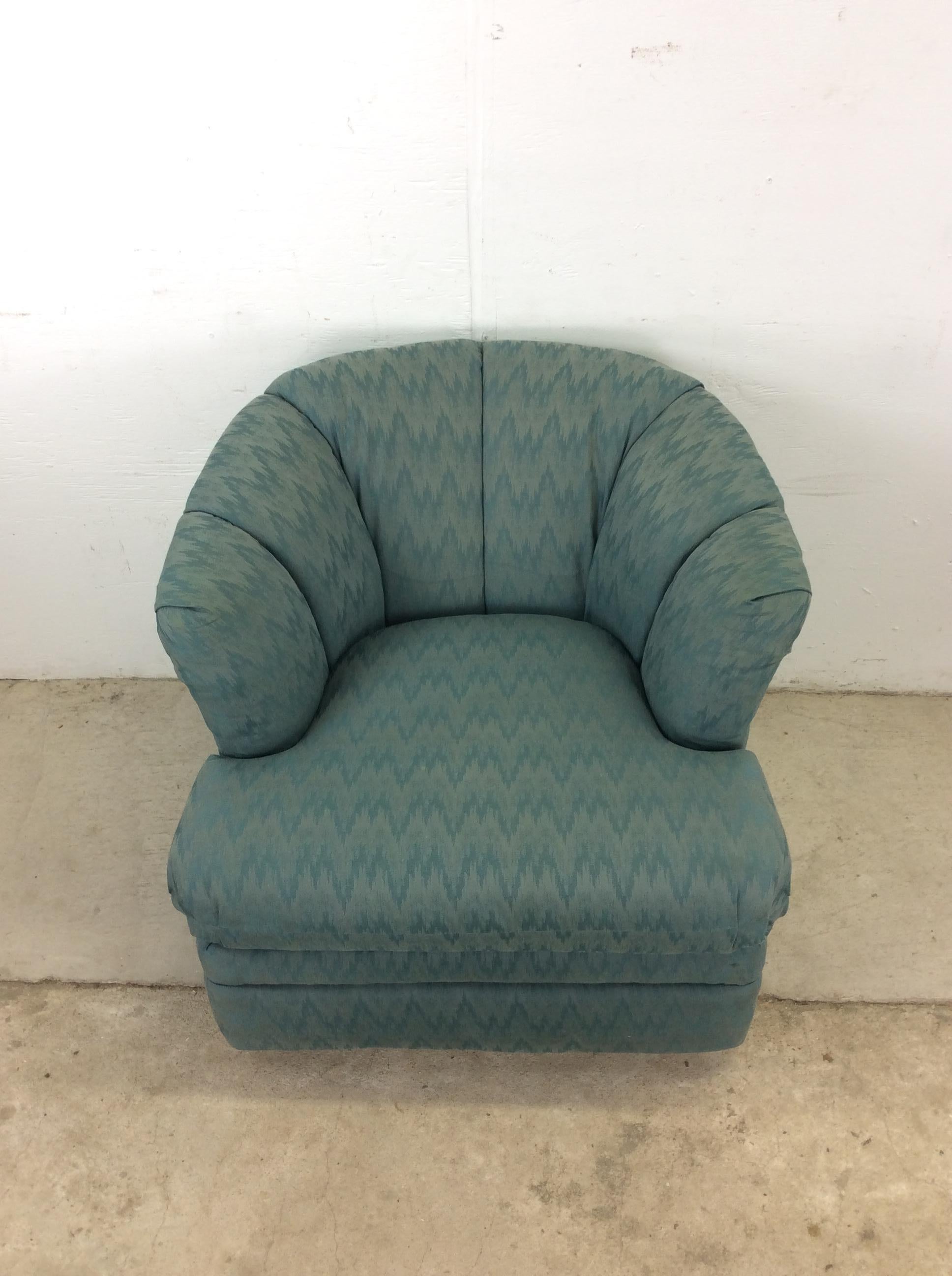American Vintage 1980s Barrel Back Club Chair by Rowe For Sale