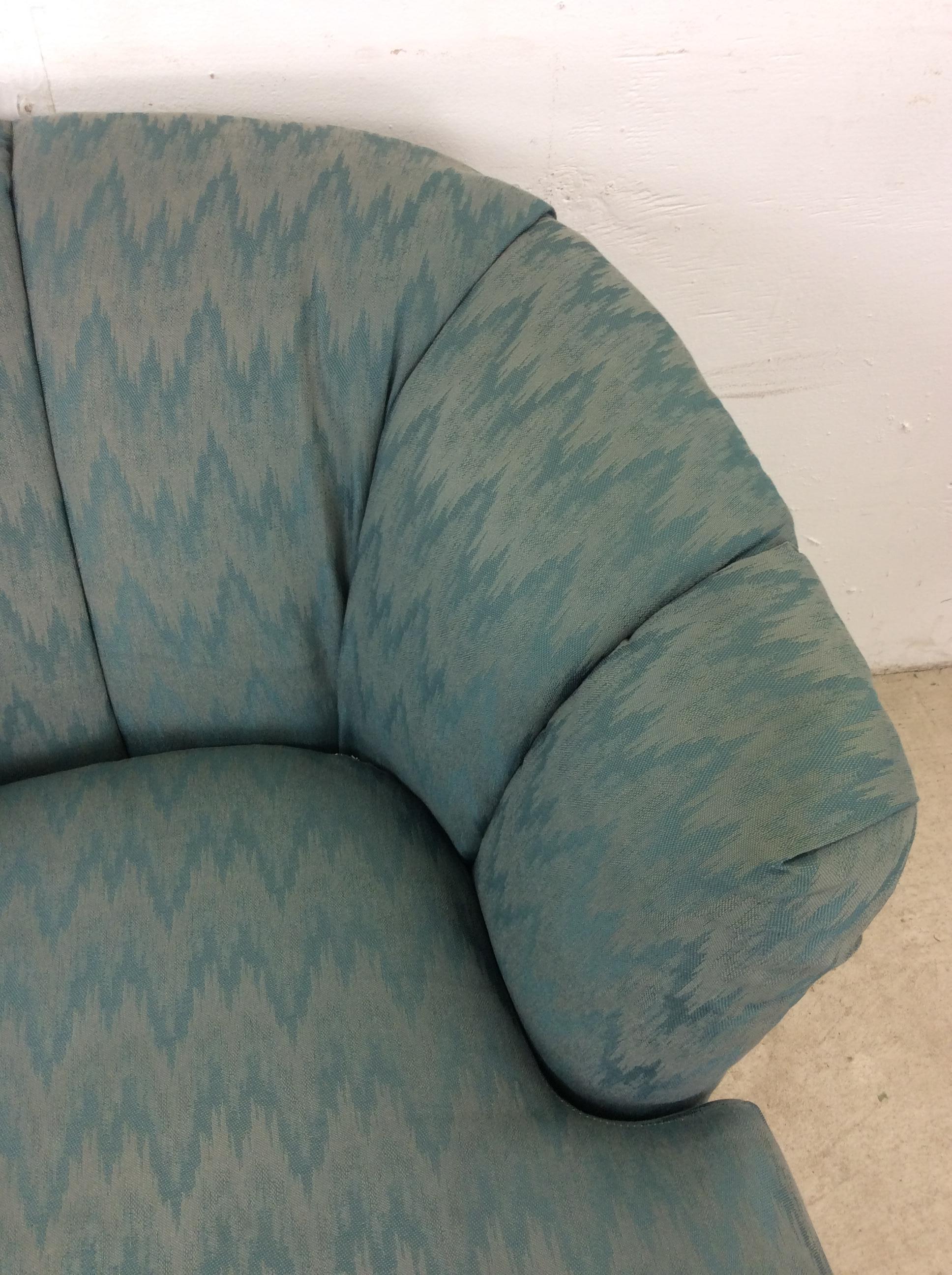 Vintage 1980s Barrel Back Club Chair by Rowe For Sale 1
