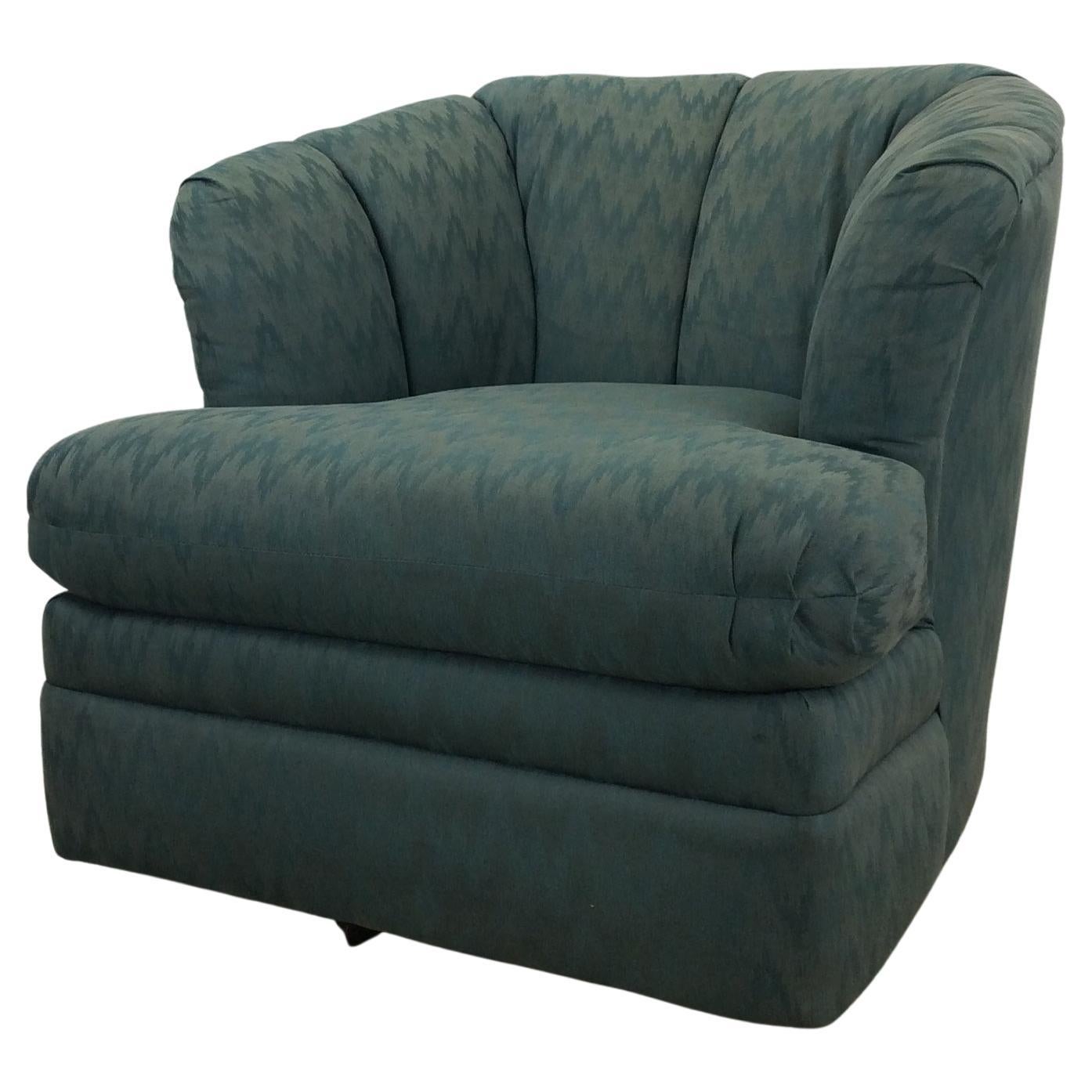 Vintage 1980s Barrel Back Club Chair by Rowe