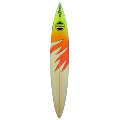 Retro 1980s Blue Water Hawaii Big Wave Surfboard