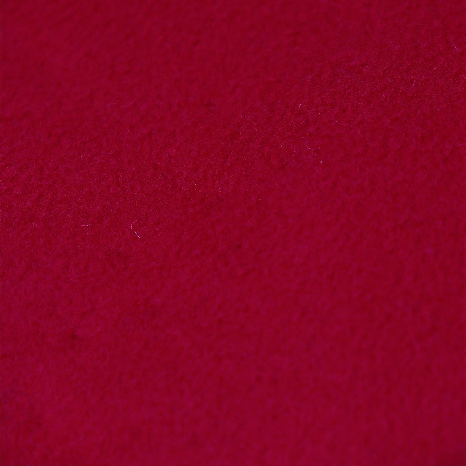 Vintage 1980s British Textiles Red Cashmere Coat For Sale 5