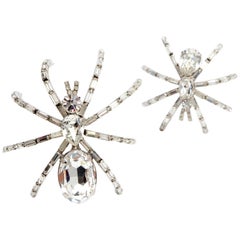 Vintage 1980’s Butler and Wilson Large Rhinestone Spider Pins