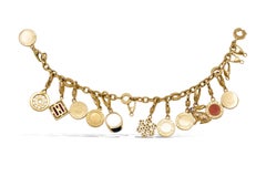 Vintage 1980s Bvlgari 12 Charm Bracelet