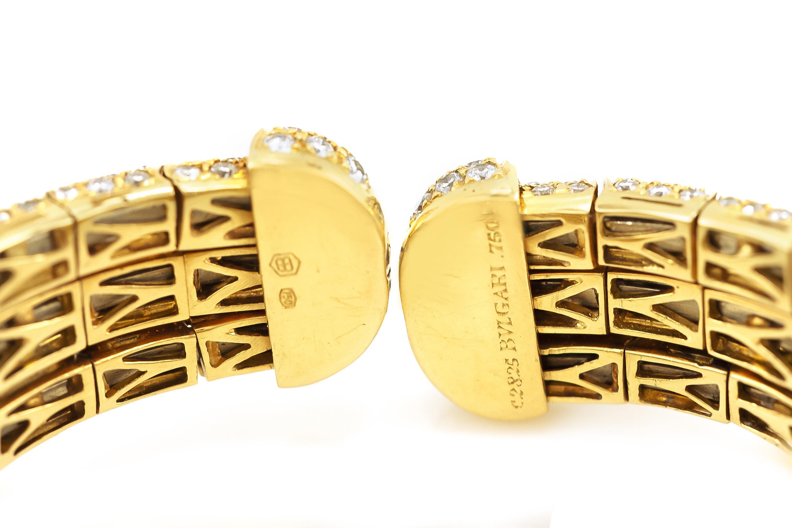 Women's Vintage 1980s Bvlgari Diamond Bracelet For Sale