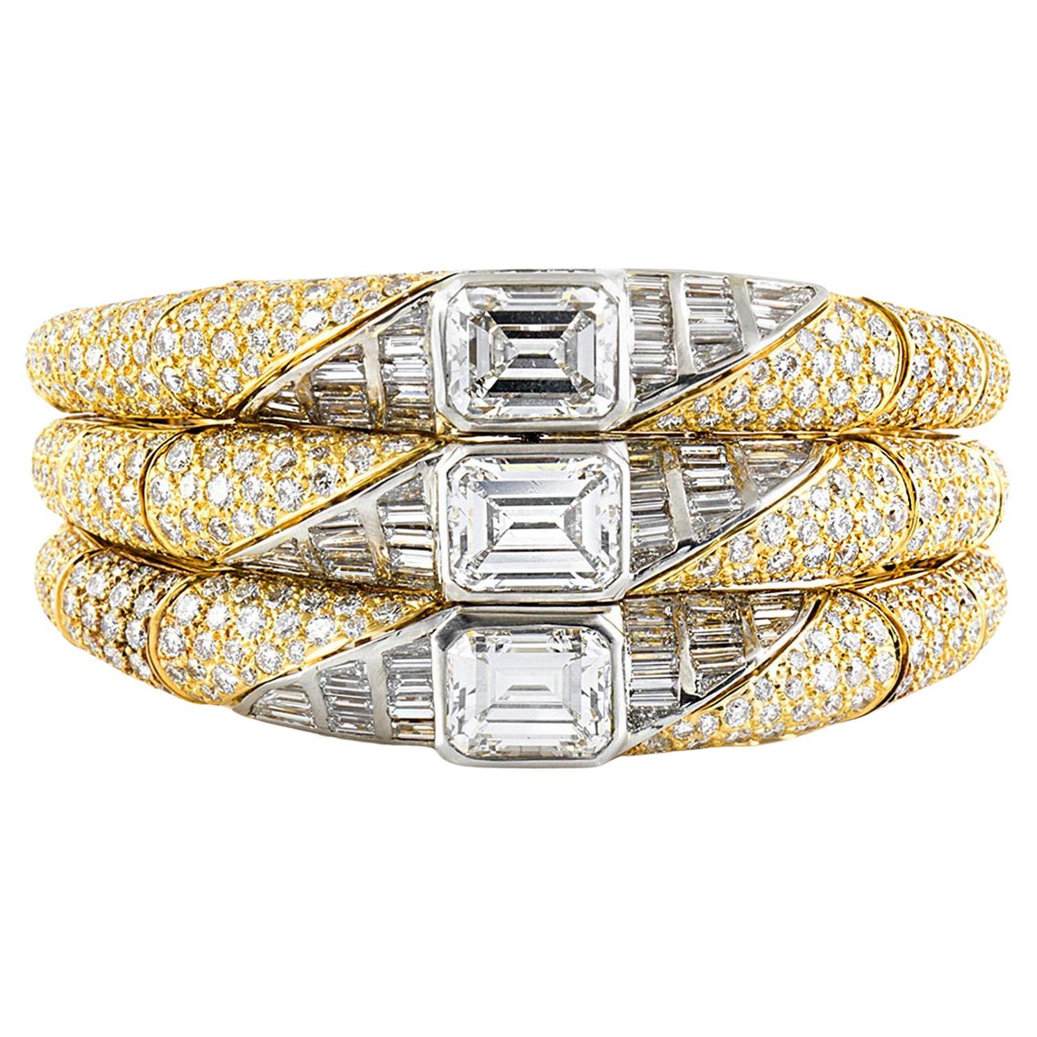 Vintage 1980s Bvlgari Diamond Bracelet For Sale