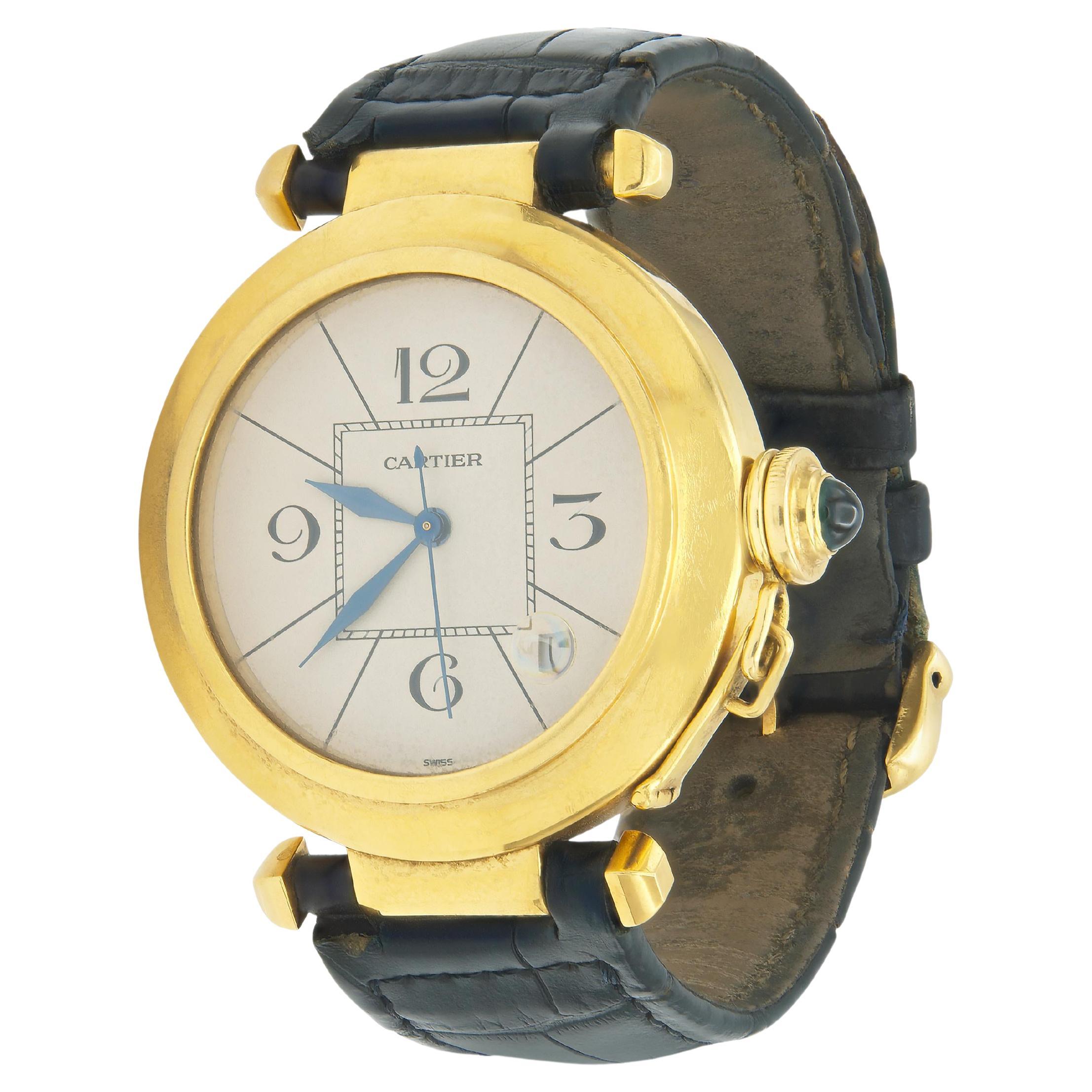 Vintage 1980s Cartier Gold Pasha Chronograph Watch