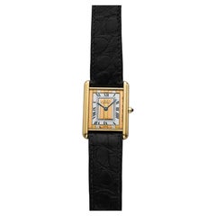 Vintage 1980s Cartier Must de Cartier Vermeil Quartz Striped 25mm