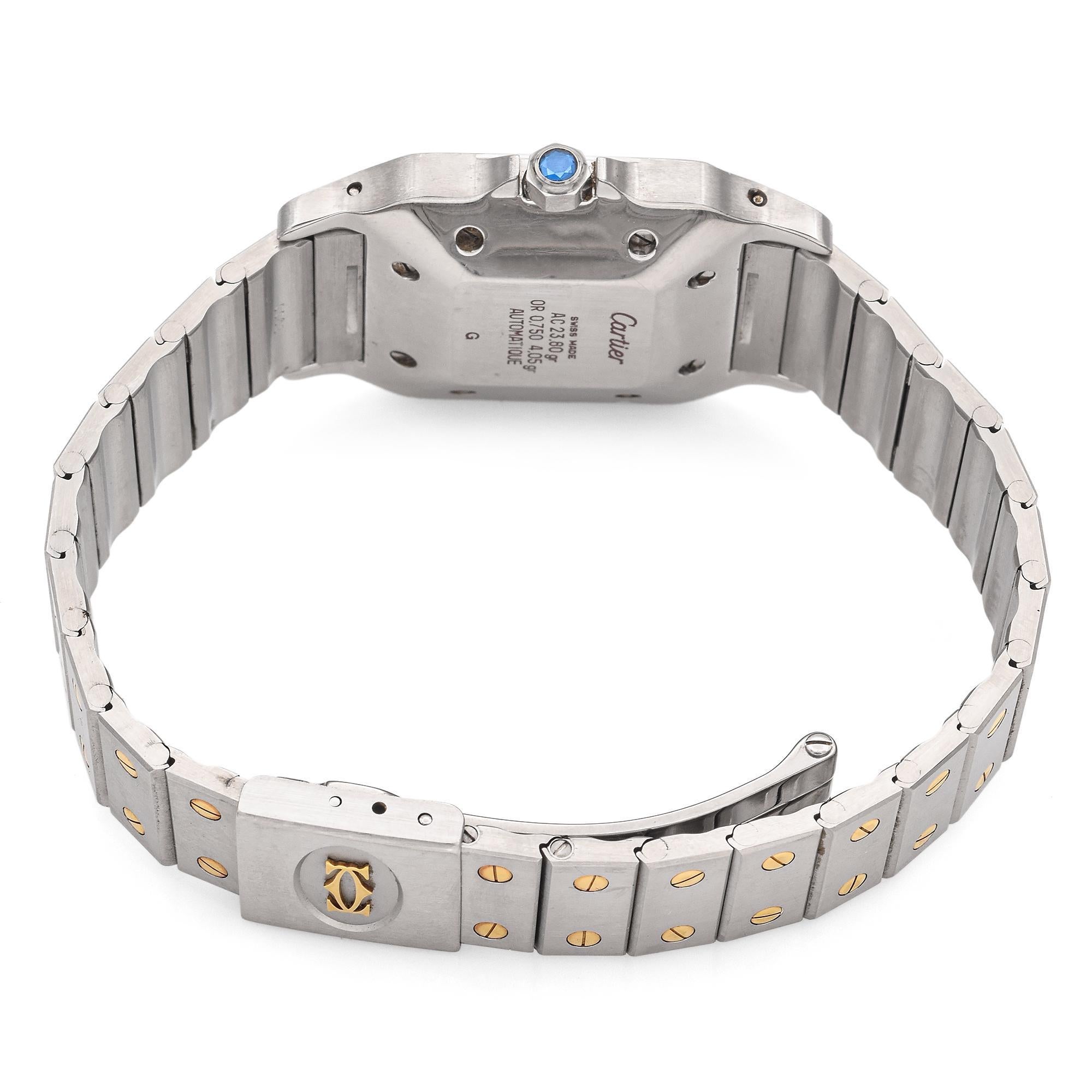 Women's or Men's Vintage 1980's Cartier Santos Ghost Dial Automatic Wristwatch Reference 2961