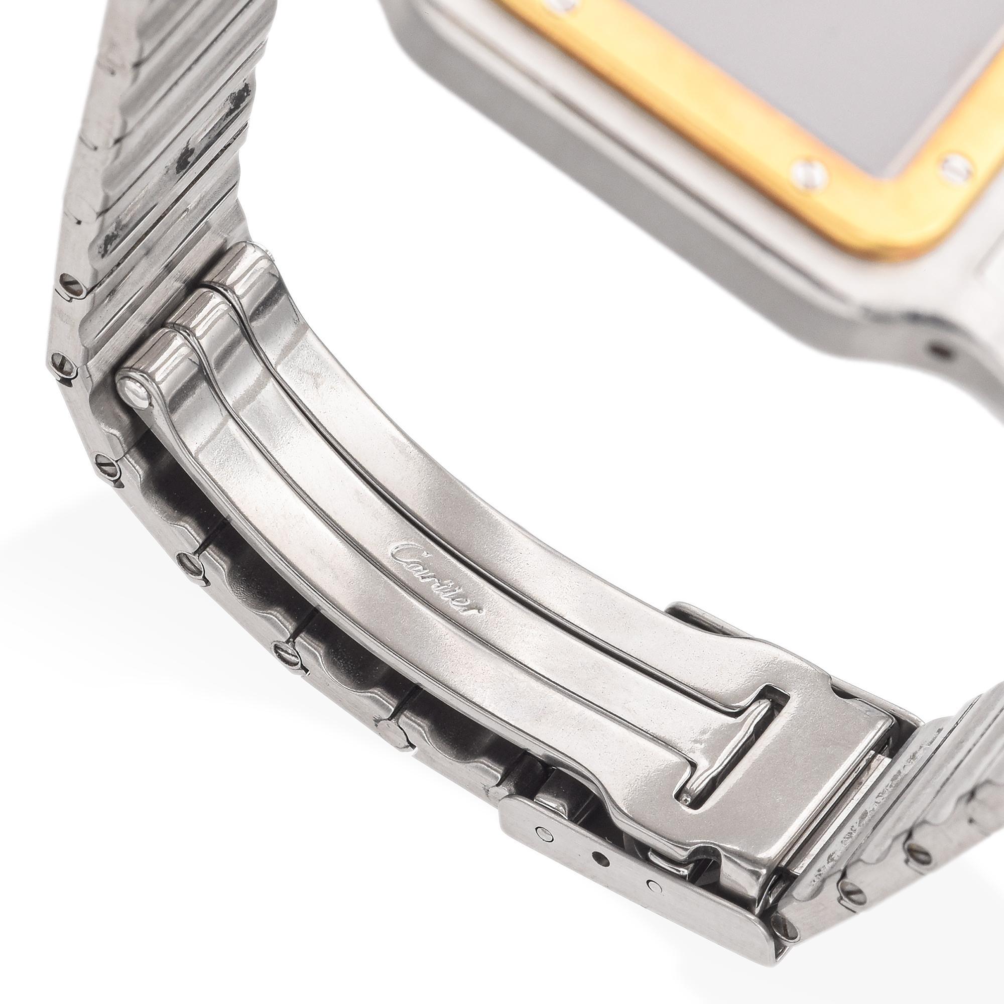 Vintage 1980's Cartier Santos Ghost Dial Automatic Wristwatch Reference 2961 2