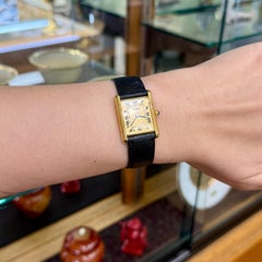 Vintage 1980's Cartier Tank Vermeil Watch